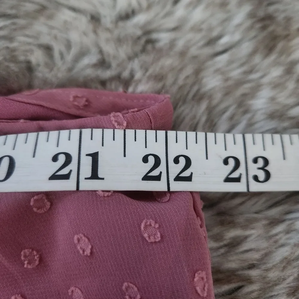Unbranded Smocked Top Swiss Dot Textured Tank Top Pink Women's Size XL - Picture 7 of 8